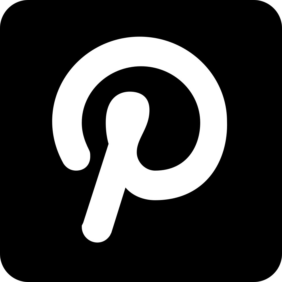 pinterest logo black